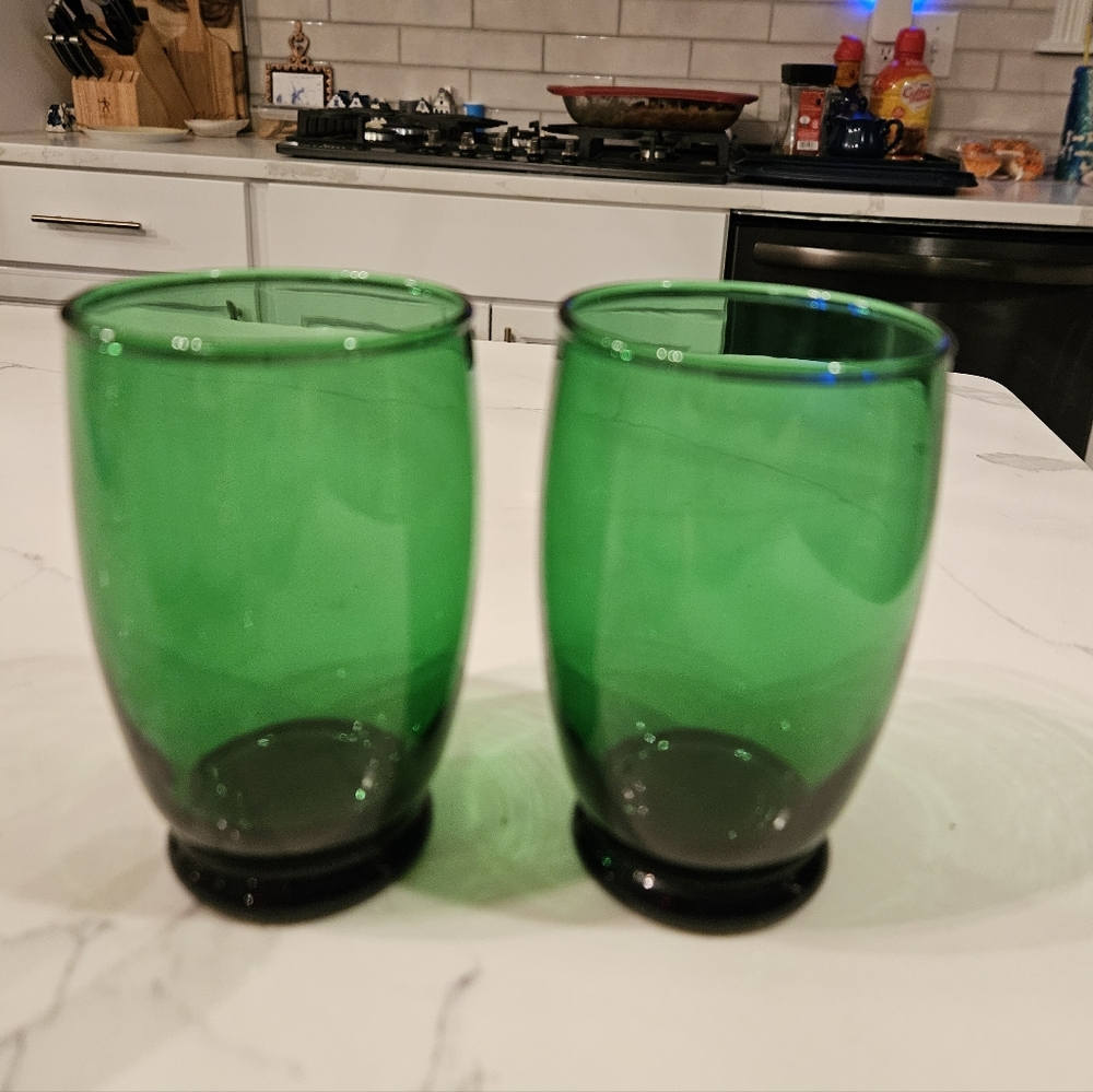 Anchor Hocking Baltic Forest Green Lot of 2